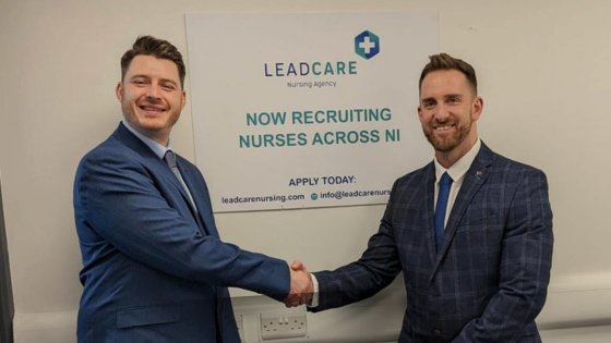 Stephen and Paul at Leadcare Recruitment Northern Ireland