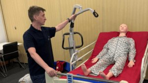 Leadcare Recruitment’s in-house training instructor delivering Manual Handling Training to nurses and healthcare assistants in Northern Ireland.