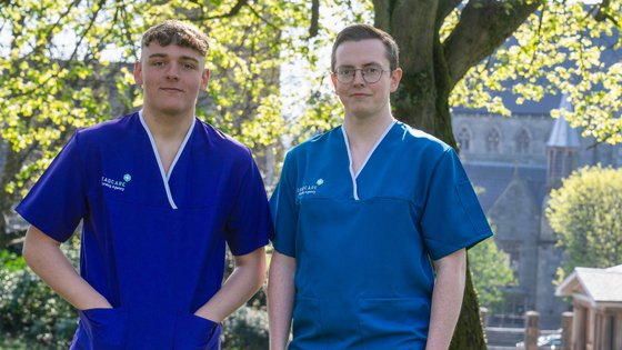 A nurse and healthcare assistant